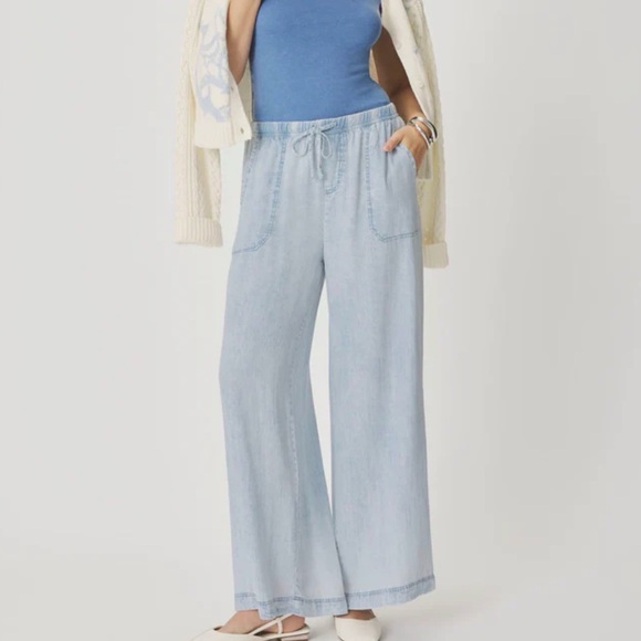 Splendid Pants - Splendid Bleached Indigo Angie Palazzo Pant